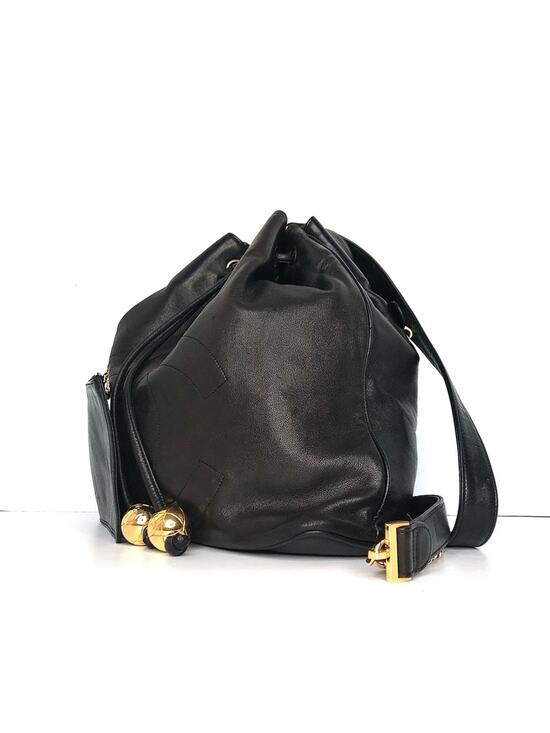 Chanel Gabrielle Lambskin CC Drawstring Dark Brown Backpack Bag main image 9